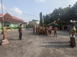 Pertajam Semangat Pelayanan dan Menyambut HUT RI, Pamong Gelar Apel Pagi Awal Agustus